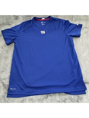 Nike Dri-Fit New York Giants Chad Klunder Jersey Men's Size XLarge Blue T-shirt